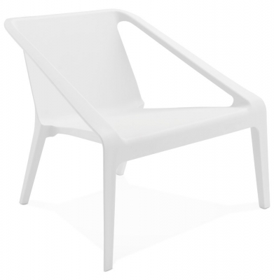 Promotii - Scaun terasa/piscina alb Soleado Premium forma patrata, polipropilena, AC01500WH - Kokoon