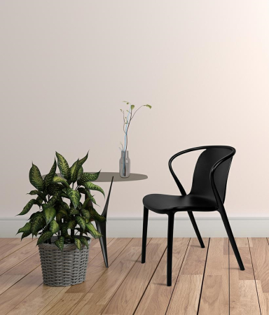 Scaun Sparks 53,5x54x79,5 cm, Polipropilenă Negru - King Home [7]