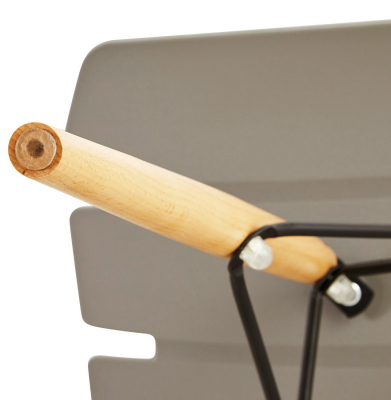 Scaun gri STRATA sezut din plastic, picioare lemn, CH01220GR - Kokoon [13]