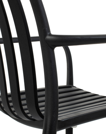 Scaun Strips Arm 56x60x80 cm, Polipropilenă Negru - Modesto Design [3]