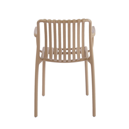 Scaun Strips Arm UV 40x40x78 cm, Plastic Bej - King Home [3]