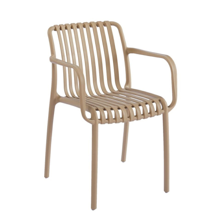 Produse - Scaun Strips Arm UV 40x40x78 cm, Plastic Bej - King Home
