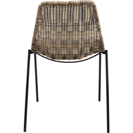Scaun Tansania 53,5x56x81,5 cm, Plastic Care Imită Ratan Negru - Kare Design [3]