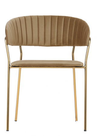 Scaun tapitat velur diverse culori Becci Premium, picioare aurii metal, KH121100121.61 - King [63]