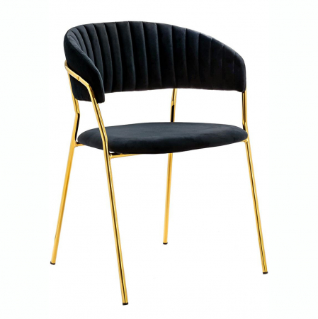 Scaun tapitat velur diverse culori Becci Premium, picioare aurii metal, KH121100121.61 - King [27]