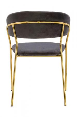 Scaun tapitat velur diverse culori Becci Premium, picioare aurii metal, KH121100121.61 - King [46]