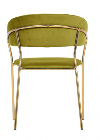 Scaun tapitat velur diverse culori Becci Premium, picioare aurii metal, KH121100121.61 - King [52]