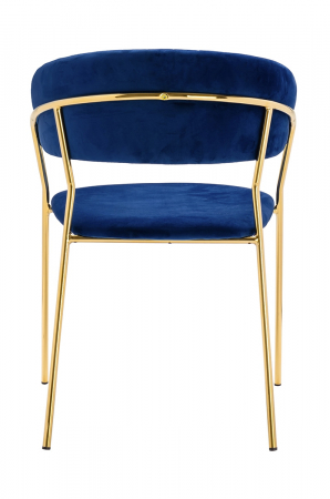 Scaun tapitat velur diverse culori Becci Premium, picioare aurii metal, KH121100121.61 - King [39]