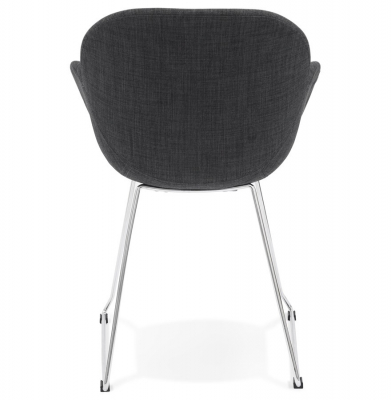 Scaun design living Texina premium material textil negru / otel crom, AC01430DG - Kokoon [3]