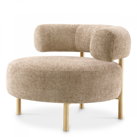 Produse -   Scaun Thompson lyssa finisaj din alamă periată sand 117489 EICHHOLTZ