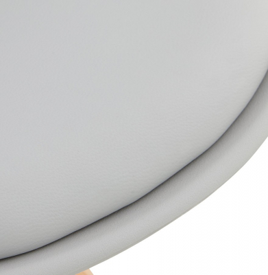 Scaun modern dining gri Tolik Premium stil scandinav, polipropilena / piele ecologica, picioare lemn masiv, CH01270GRGR - Kokoon [6]