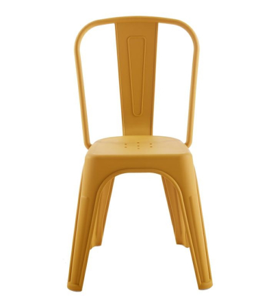 Produse - Scaun Tower Paris PP 46x50x86 cm, Plastic Durabil Galben Mat - King Home