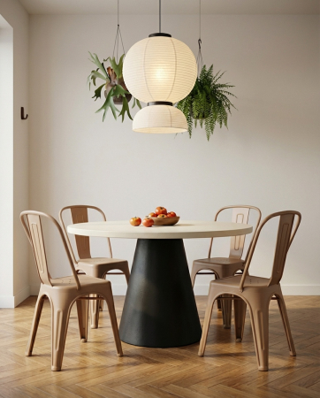 Scaun Tower Paris PP 46x50x86 cm, Polipropilenă Maro - King Home [7]