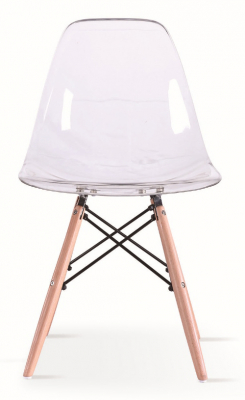 Scaun transparent Air Wood, policarbonat/lemn masiv, 130-DPC - King [1]