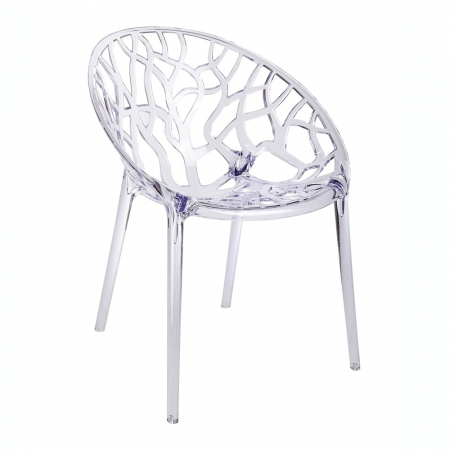 Scaune - Scaun transparent design Lines Premium, policarbonat, 156-APC.CLEAR - King