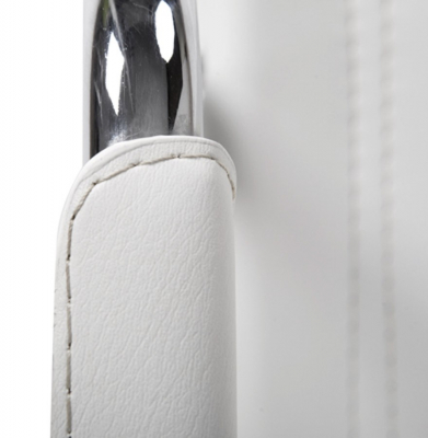 Scaun birou fix Welcome alb, piele ecologica premium / baza metal crom, AC00190WH - Kokoon [5]