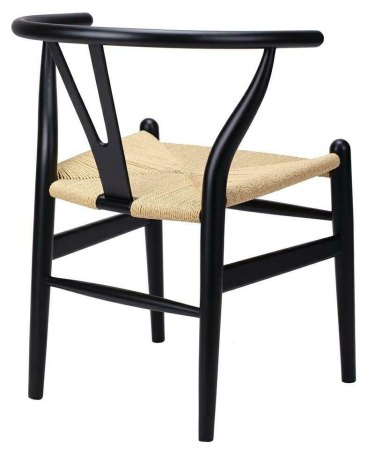 Scaun Wishbone 56x55x72 cm, Lemn de Fag Negru - King Home [5]