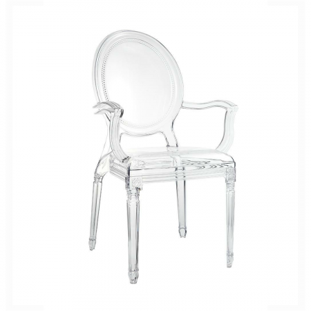 Scaune - Scaun Baroc Wonder cu brate - Policarbonat transparent, KH010100202 - King