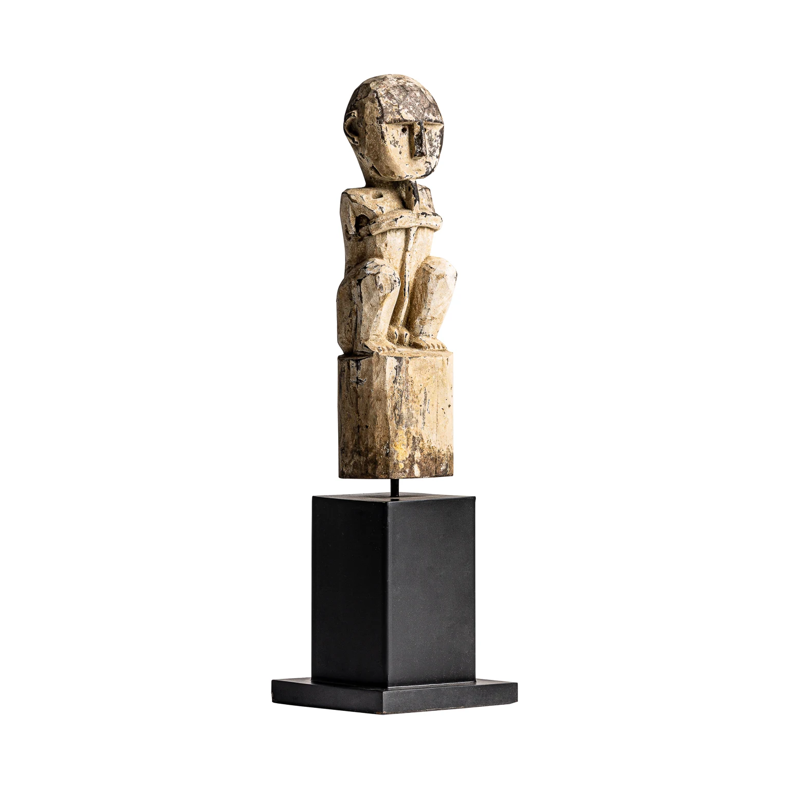 Sculptura Decorativa din Lemn de Mango si Fier, Negru, 14x14x50 cm - VicalHome 28540 [3]