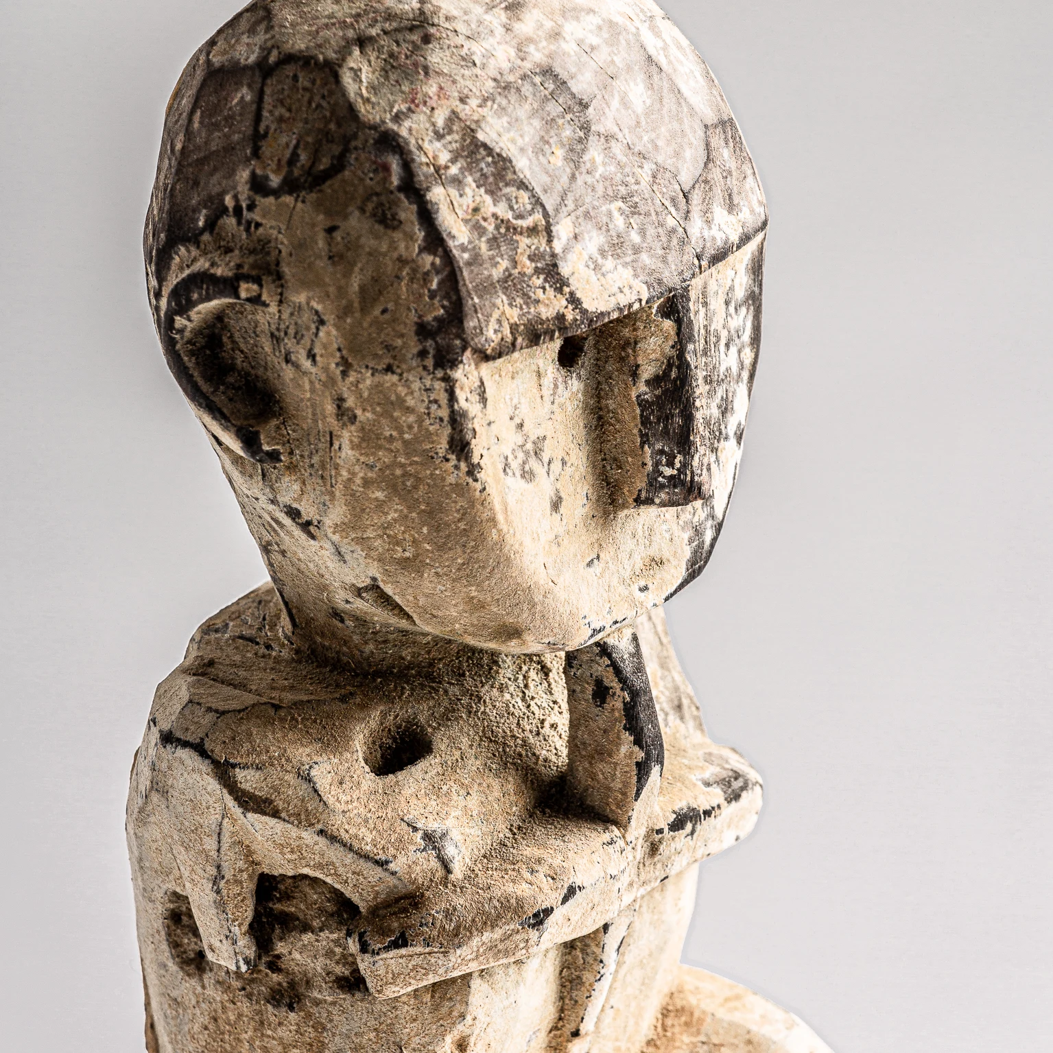 Sculptura Decorativa din Lemn de Mango si Fier, Negru, 14x14x50 cm - VicalHome 28540 [11]