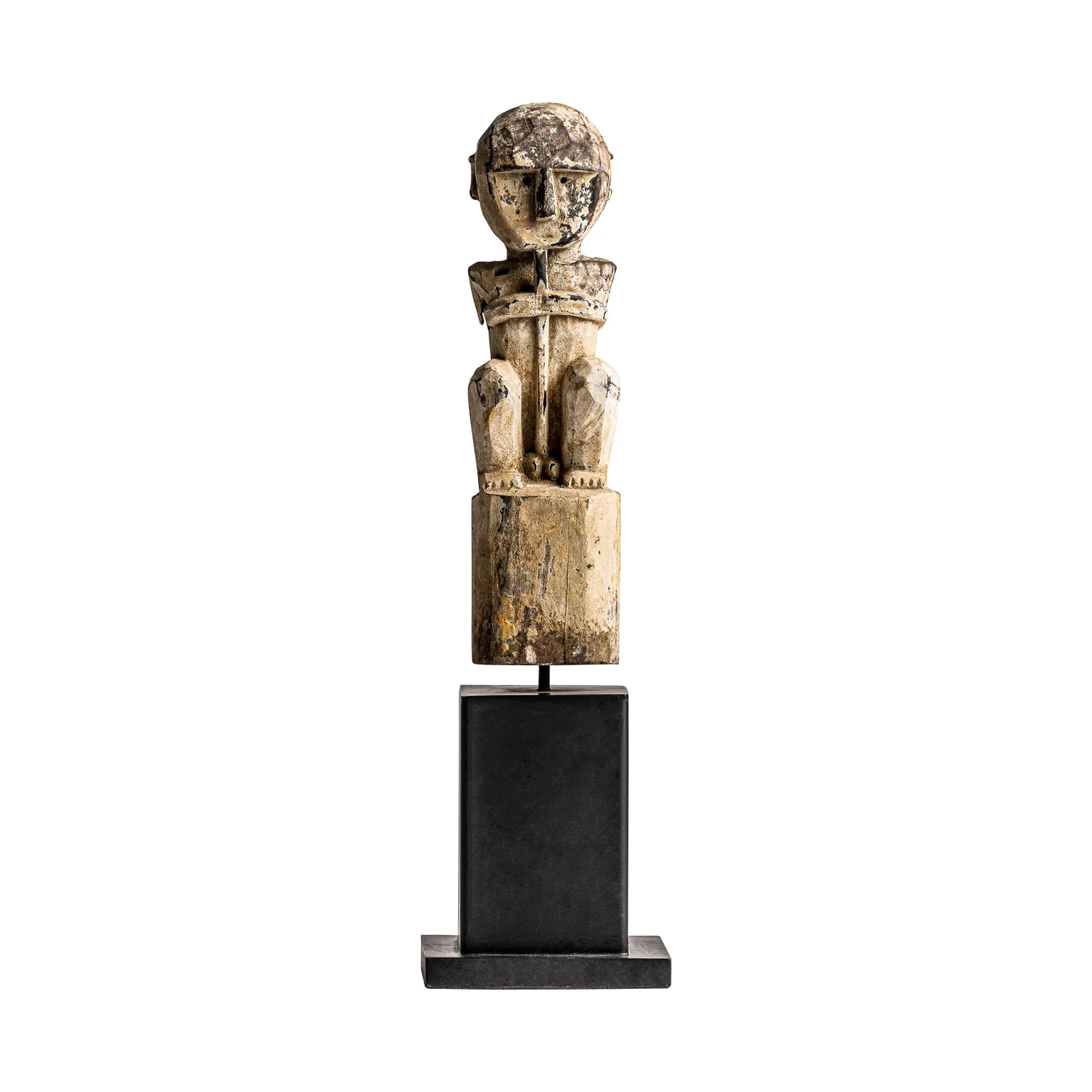 Sculptura Decorativa din Lemn de Mango si Fier, Negru, 14x14x50 cm - VicalHome 28540 [0]
