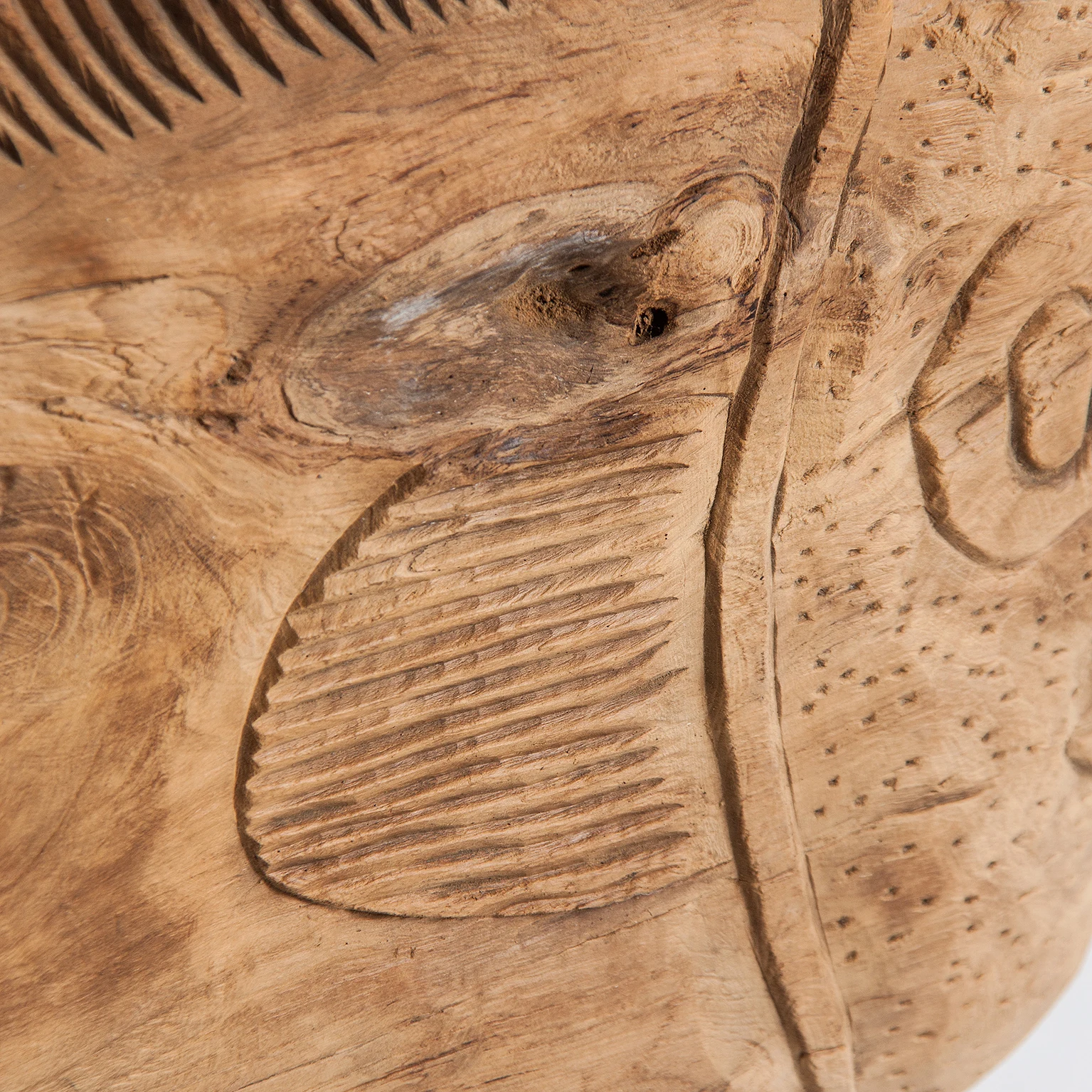 Sculptura Decorativa din Lemn de Tec, Maro, 40x12x50 cm, Stil Etnic - VicalHome 27456 [1]