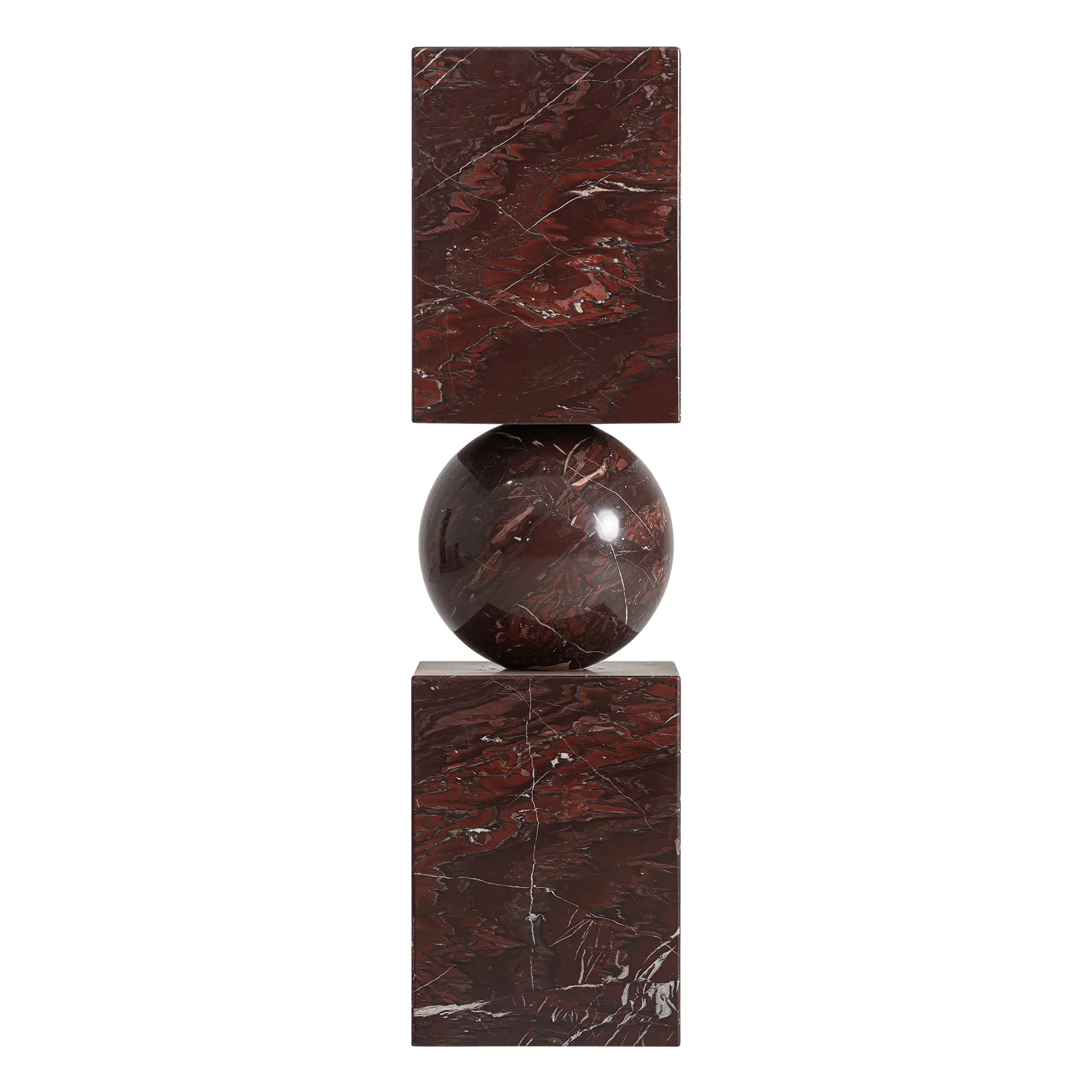Produse - Scultura de Podea 28x28x106 cm, Marmura Visiniu - VicalHome VicalHome 38707