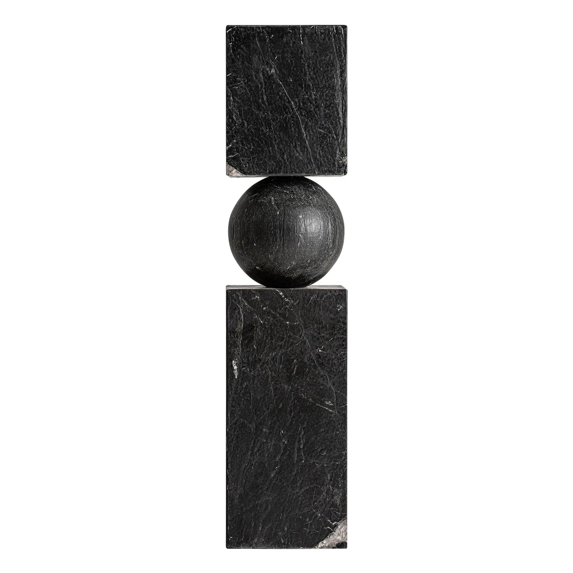 Produse - Scultura de Podea 28x28x123 cm, Marmura Negru - VicalHome VicalHome 38708