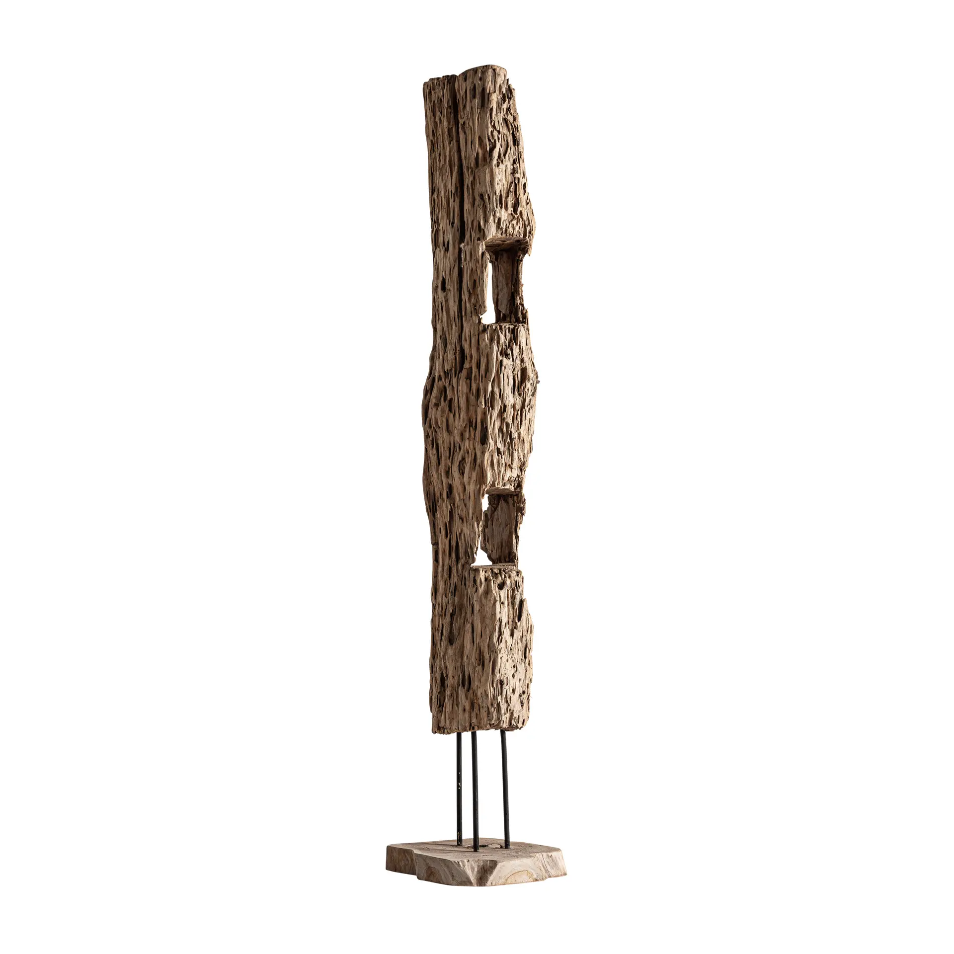 Sculpturi - Scultura de Podea 30x30x165 cm, Lemn Recuperat Maro - VicalHome VicalHome 38596