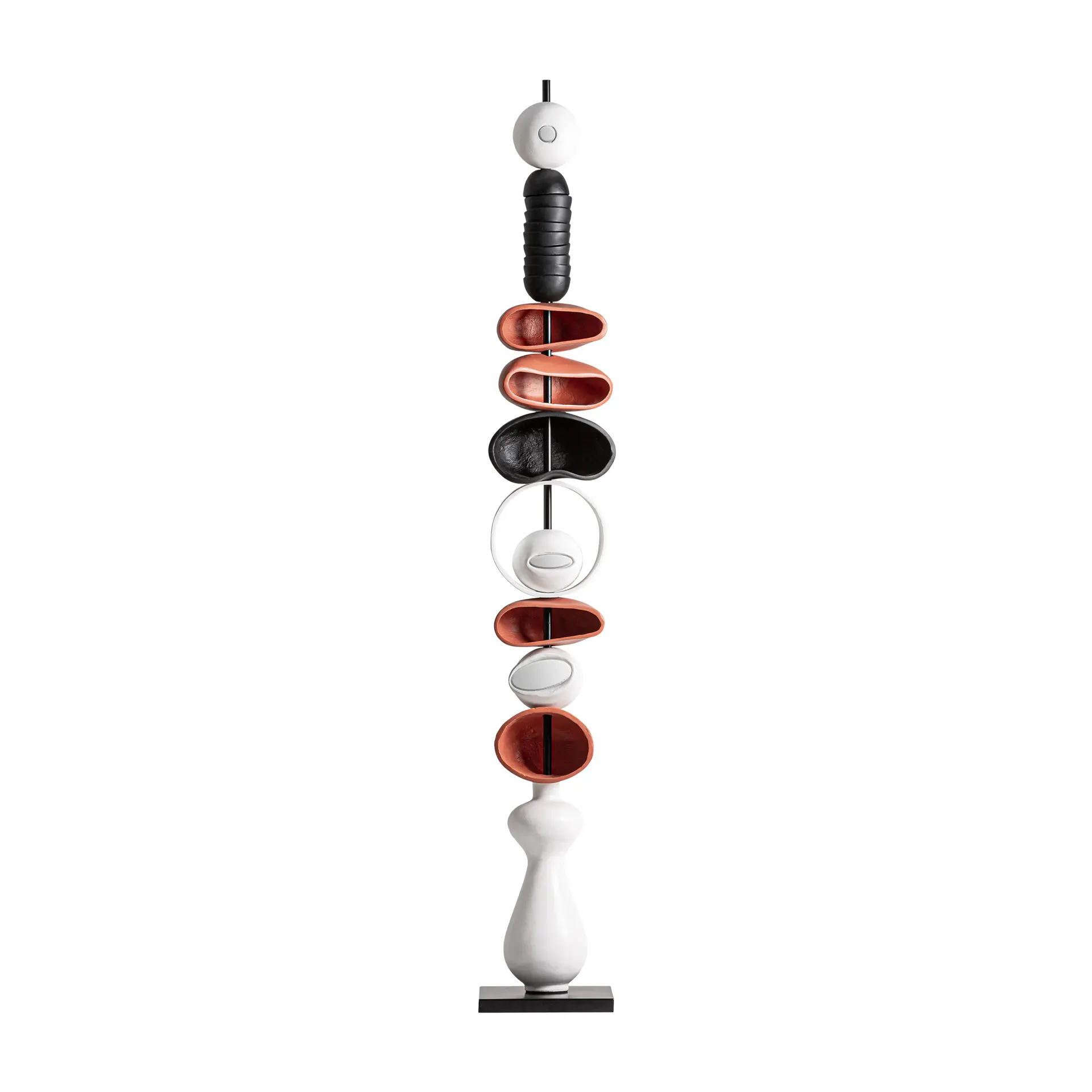 Produse - Scultura de Podea 30x30x210 cm, Fier și Ciment Fibrat Alb - VicalHome VicalHome 38605