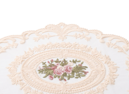 Șervețel / Față de Masă Brodată Vienna 29x2x40 cm, Alb Finisaj cu Dantelă - SHP [1]