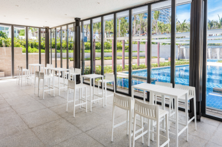 Set 1 masa bar+2 scaune Spritz h 87 cm, polipropilena, diverse culori, 56021 W - Vondom [4]