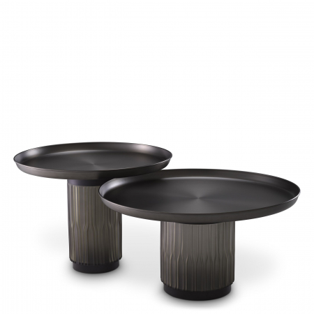 Promotii -   Mese de cafea Zachary finisaj gunmetal set de 2 115561 EICHHOLTZ