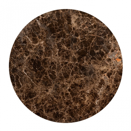 Set 2 masute cafea rotunde maro/alb Zuka premium, blat marmura cadru metal negru, 7051 - Richmond Interiors [6]