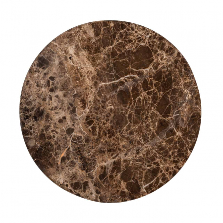 Set 2 masute inalte rotunde marmura emperador maro/alba Zuka premium, picioare negre metal, 7050 - Richmond Interiors [6]
