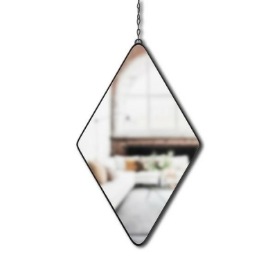 Set 3 oglinzi decorative moderne Zita in forma de romb, cadru metalic diverse culori, 358777-040 - King [1]