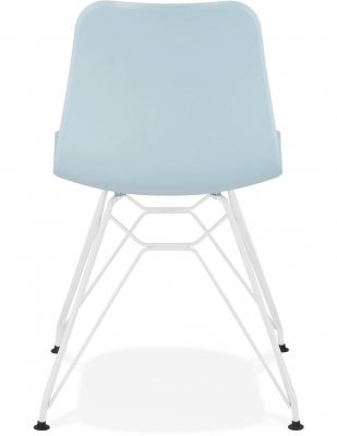 Scaun albastru de design Mikko picioare albe otel / polipropilena, CH01970BUWH - Kokoon [4]