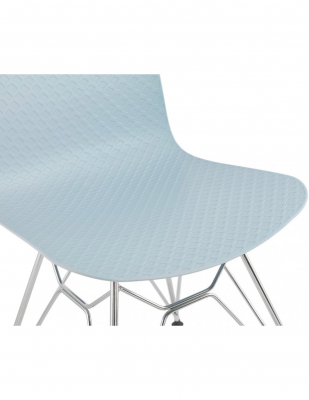 Scaun albastru de design Mikko picioare crom otel / polipropilena, CH02000BUCH - Kokoon [7]