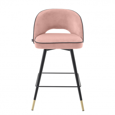   Scaun de bar Cliff din catifea gri savona set de 2 114324 EICHHOLTZ [5]