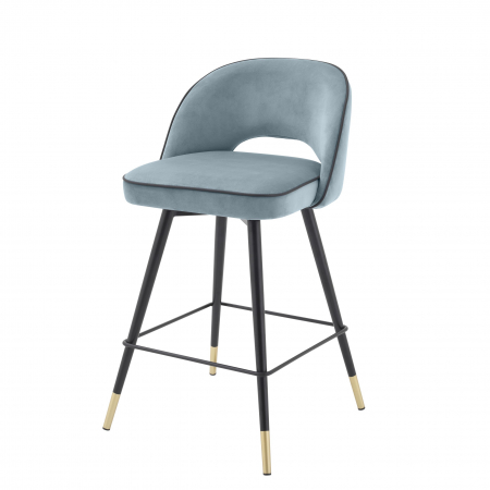   Scaun de bar Cliff din catifea gri savona set de 2 114324 EICHHOLTZ [11]