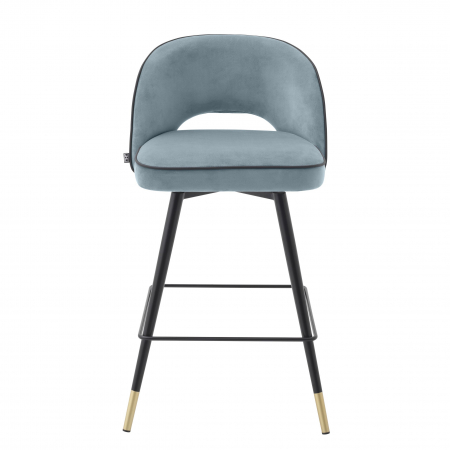   Scaun de bar Cliff din catifea gri savona set de 2 114324 EICHHOLTZ [10]