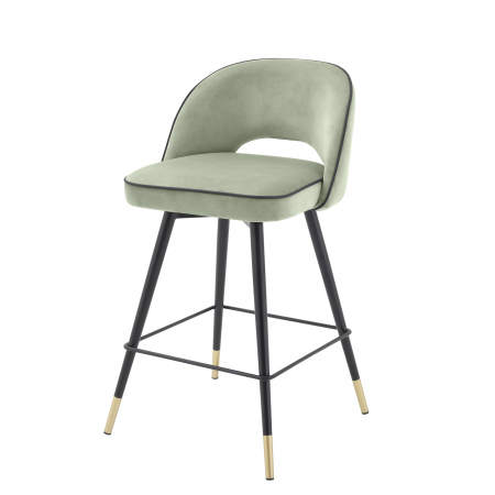   Scaun de bar Cliff din catifea gri savona set de 2 114324 EICHHOLTZ [15]