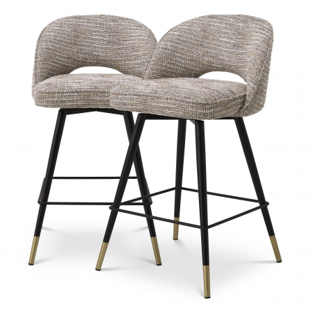 Scaune de bar -   Scaun de bar Cliff mademoiselle bej set de 2 115284 EICHHOLTZ