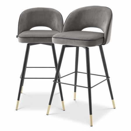  Scaun bar Cliff savona verde pistachiu catifea S/2 114314 EICHHOLTZ [12]