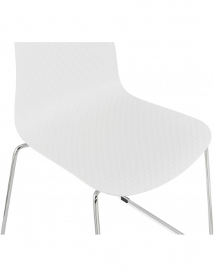 Scaun de design albe Arran picioare crom / polipropilena, CH01910WHCH - Kokoon [5]