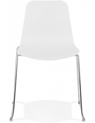 Scaun de design albe Arran picioare crom / polipropilena, CH01910WHCH - Kokoon [4]