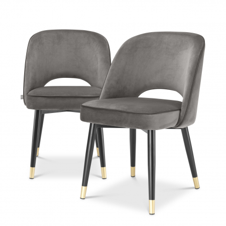   Scaun de dining Cliff din catifea greige savona set de 2 113523 EICHHOLTZ [11]