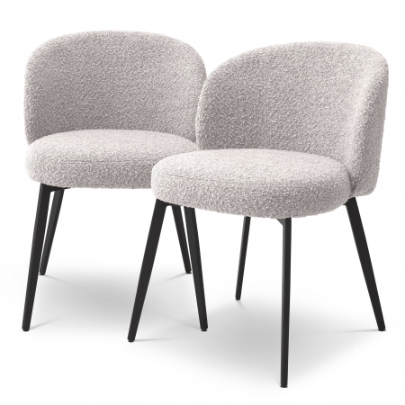   Scaun de dining Lloyd bouclé negru set de 2 115994 EICHHOLTZ [12]