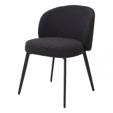   Scaun de dining Lloyd bouclé negru set de 2 115994 EICHHOLTZ [1]