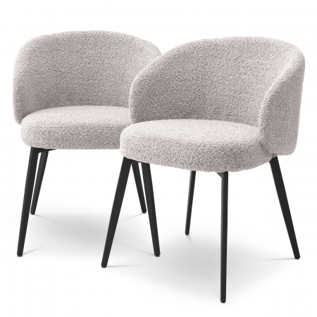   Scaun de dining Lloyd cu brațe bouclé crem set de 2 115093 EICHHOLTZ [12]